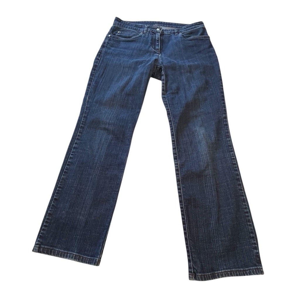 Eileen Fisher Organic Cotton Straight Leg Denim Jeans Size Small Preppy Casual